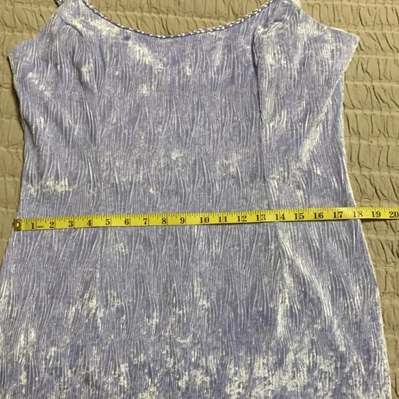 JESSICA MCCLINTOCK Braided Sleeves Lavender Formal Texture Gauzy Dress 16 - Picture 11 of 15